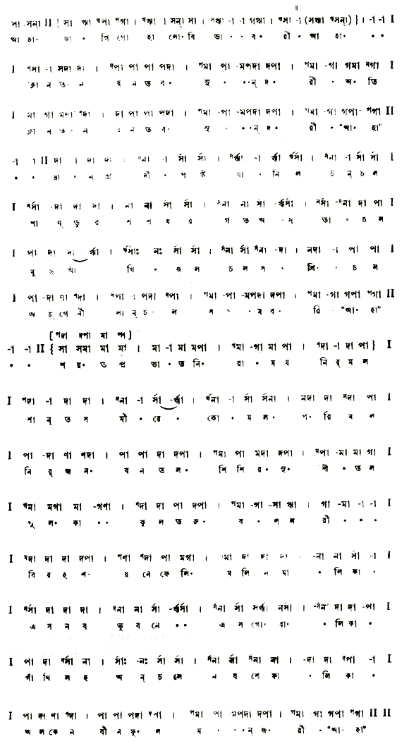 আহা জাগি পোহালো বিভাবরী (প্রেম) - লিরিক্স - রবীন্দ্রনাথ ঠাকুর