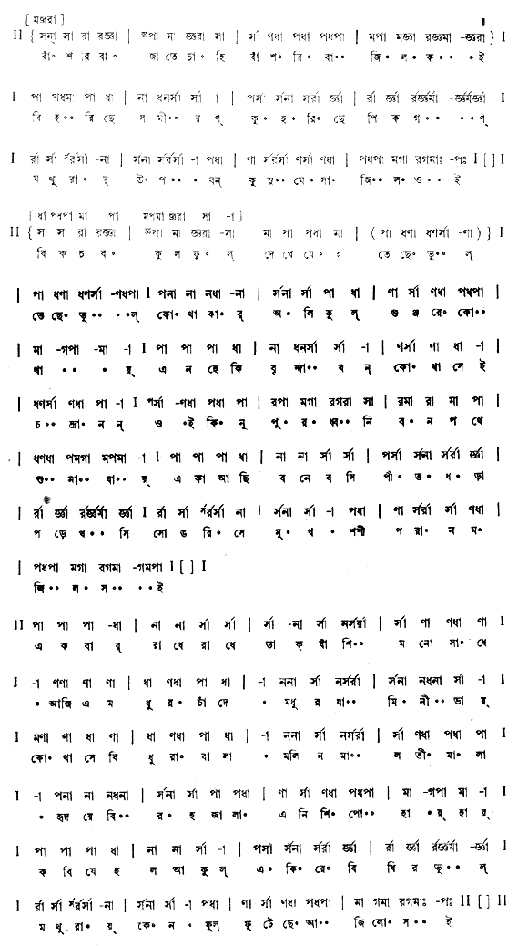 বাঁশরি বাজাতে চাহি বাঁশরি বাজিল কই (প্রেম) – লিরিক্স – রবীন্দ্রনাথ ঠাকুর