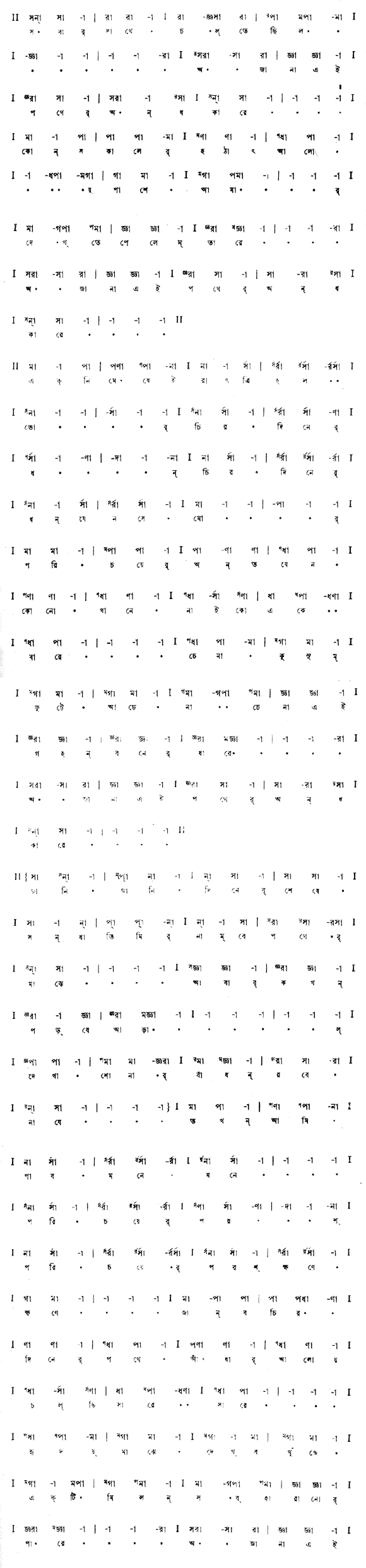 সবার সাথে চলতেছিল অজানা এই পথের অন্ধকারে (প্রেম) – লিরিক্স – রবীন্দ্রনাথ ঠাকুর