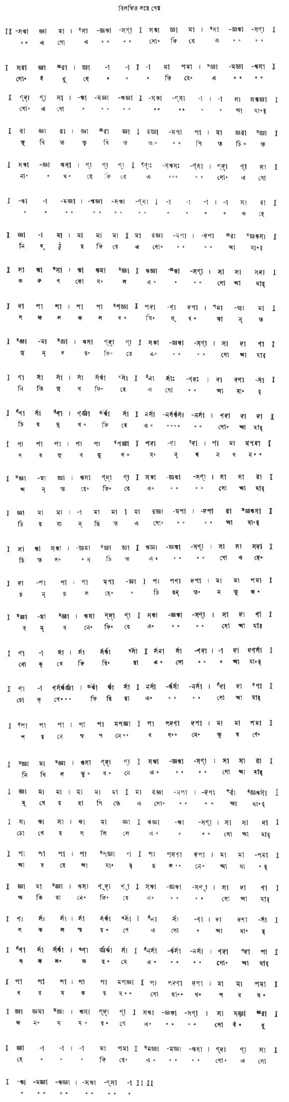 এসো এসো ফিরে এসো (প্রেম) – লিরিক্স – রবীন্দ্রনাথ ঠাকুর