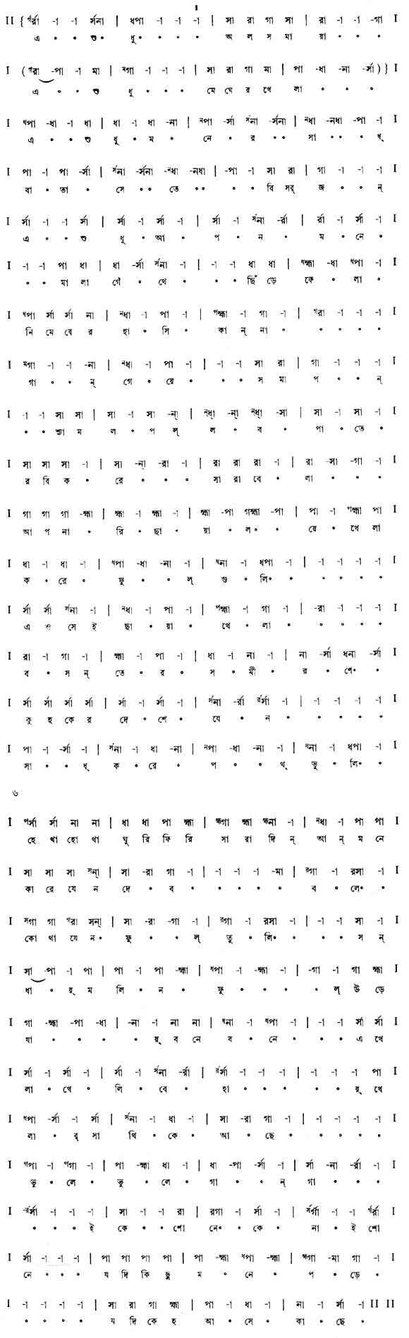এ শুধু অলস মায়া (বিচিত্র ) – লিরিক্স – রবীন্দ্রনাথ ঠাকুর