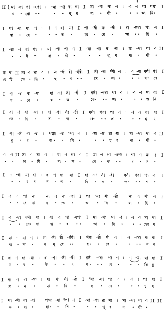 ওগো পুরবাসী আমি দ্বারে দাঁড়ায়ে (বিচিত্র ) – লিরিক্স – রবীন্দ্রনাথ ঠাকুর