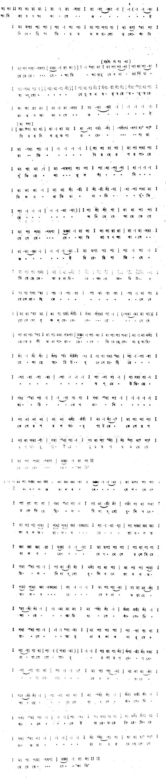 আমি শ্রাবণ-আকাশে ওই দিয়েছি পাতি (বিচিত্র) - লিরিক্স - রবীন্দ্রনাথ ঠাকুর