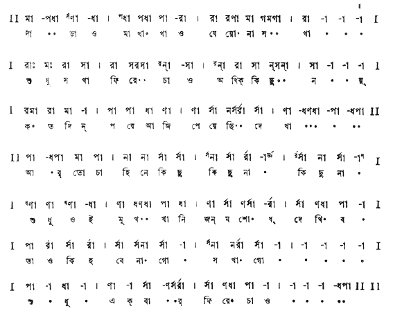 দাঁড়াও মাথা খাও যেও না সখা (প্রেম ও প্রকৃতি) – লিরিক্স – রবীন্দ্রনাথ ঠাকুর