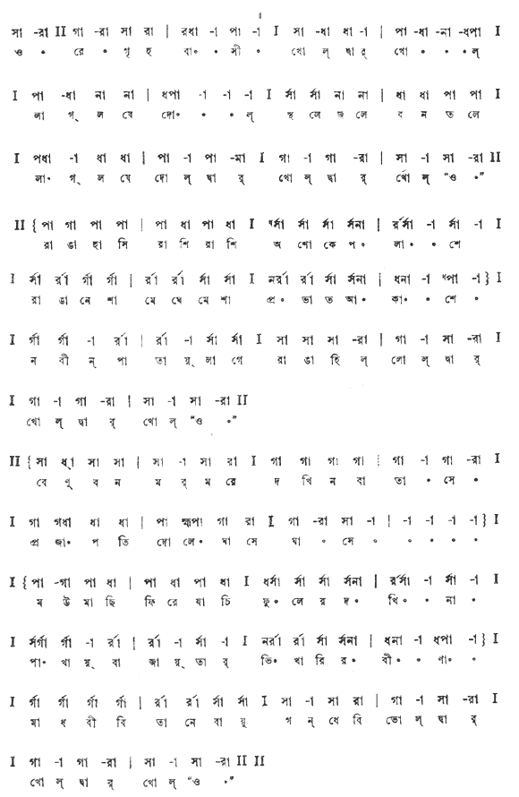 ওরে গৃহবাসী খোল্ দ্বার খোল্ (প্রকৃতি) – লিরিক্স – রবীন্দ্রনাথ ঠাকুর