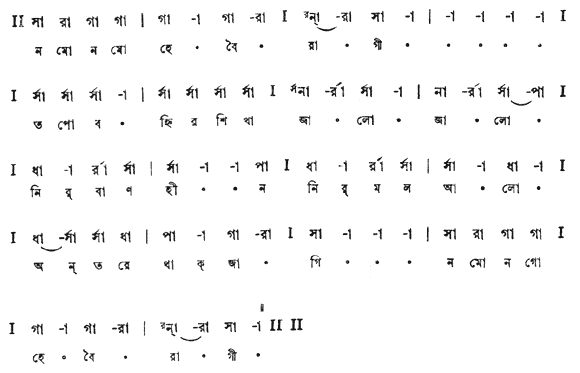 নমো নমো হে বৈরাগী - (প্রকৃতি) – লিরিক্স – রবীন্দ্রনাথ ঠাকুর