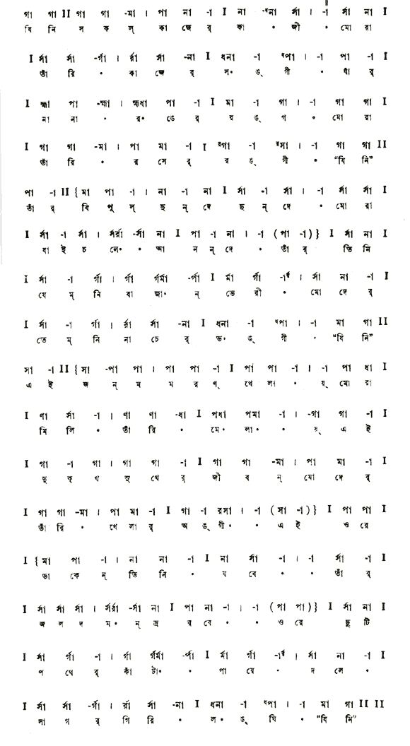 যিনি সকল কাজের কাজী (পূজা) – লিরিক্স – রবীন্দ্রনাথ ঠাকুর