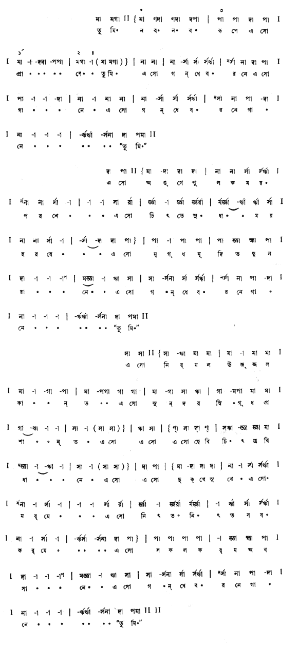 তুমি নব নব রূপে এসো প্রাণে (পূজা) – লিরিক্স – রবীন্দ্রনাথ ঠাকুর