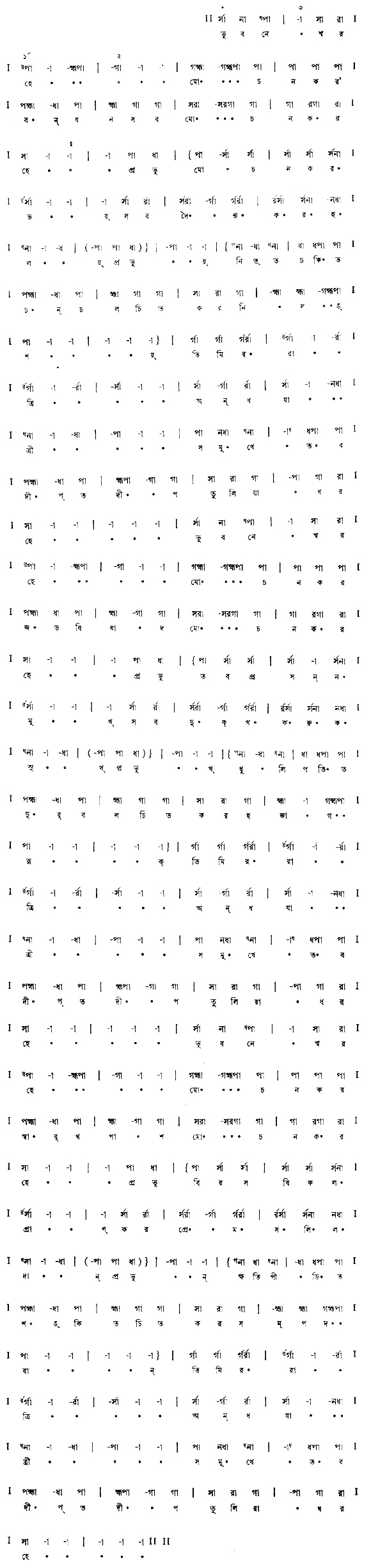 ভুবনেশ্বর হে মোচন কর বন্ধন (পূজা) – লিরিক্স – রবীন্দ্রনাথ ঠাকুর