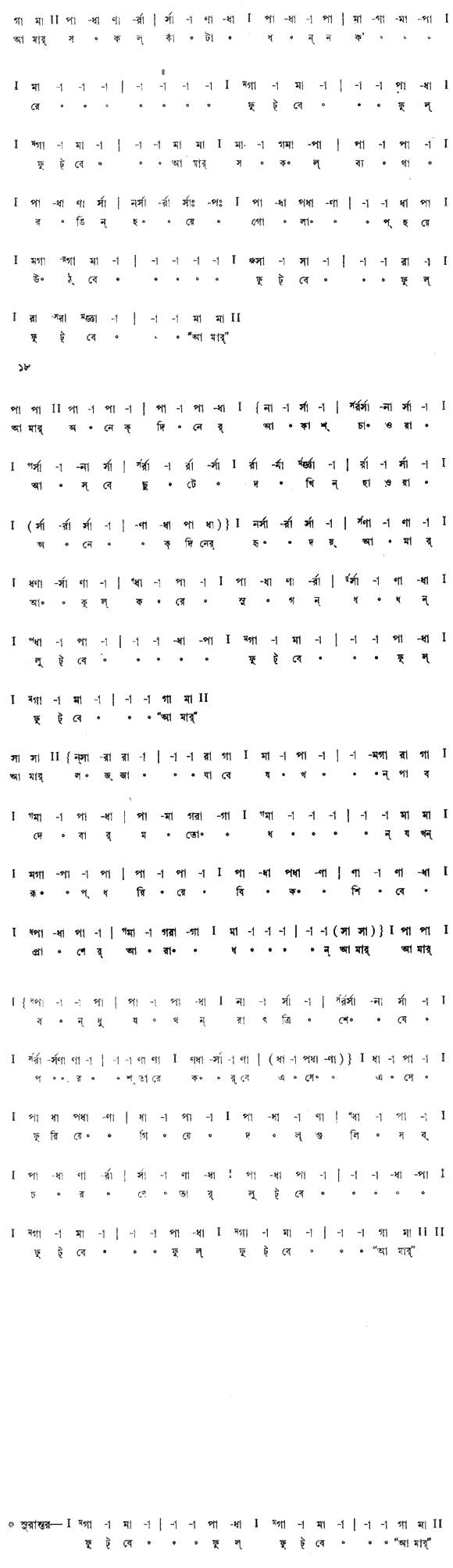 আমার সকল কাঁটা ধন্য করে ফুটবে ফুল (পূজা) - লিরিক্স - রবীন্দ্রনাথ ঠাকুর