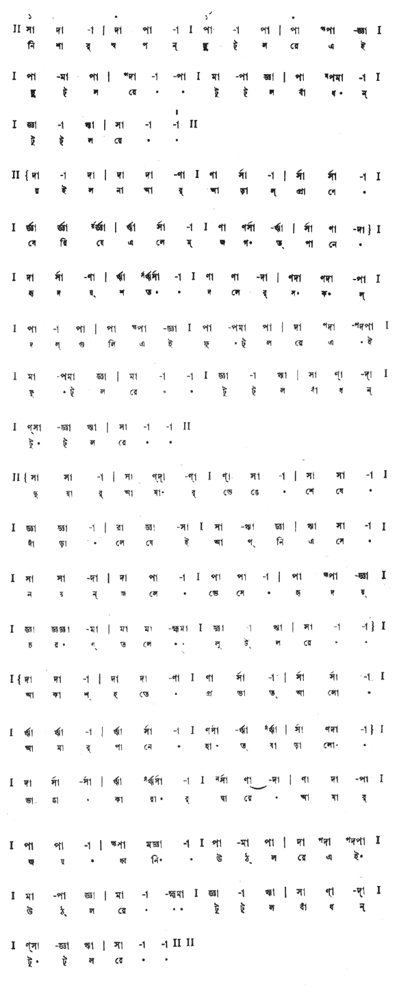 নিশার স্বপন ছুটল রে, এই ছুটল রে (পূজা) – লিরিক্স – রবীন্দ্রনাথ ঠাকুর