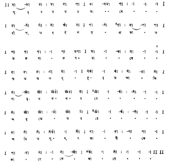 পূর্বগগনভাগে (পূজা) – লিরিক্স – রবীন্দ্রনাথ ঠাকুর
