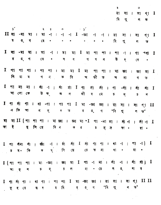 বিপুল তরঙ্গ রে (পূজা) – লিরিক্স – রবীন্দ্রনাথ ঠাকুর