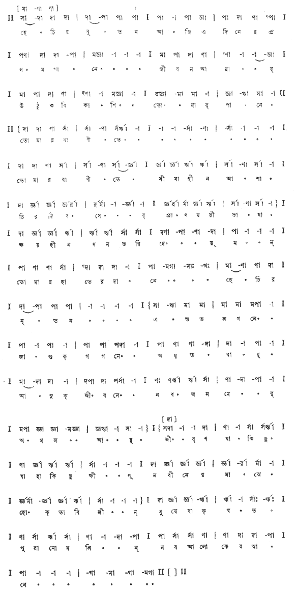 হে চিরনূতন, আজি এ দিনের প্রথম গানে (পূজা) – লিরিক্স – রবীন্দ্রনাথ ঠাকুর