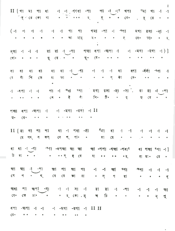 দূরে কোথায় দূরে দূরে (পূজা) – লিরিক্স – রবীন্দ্রনাথ ঠাকুর