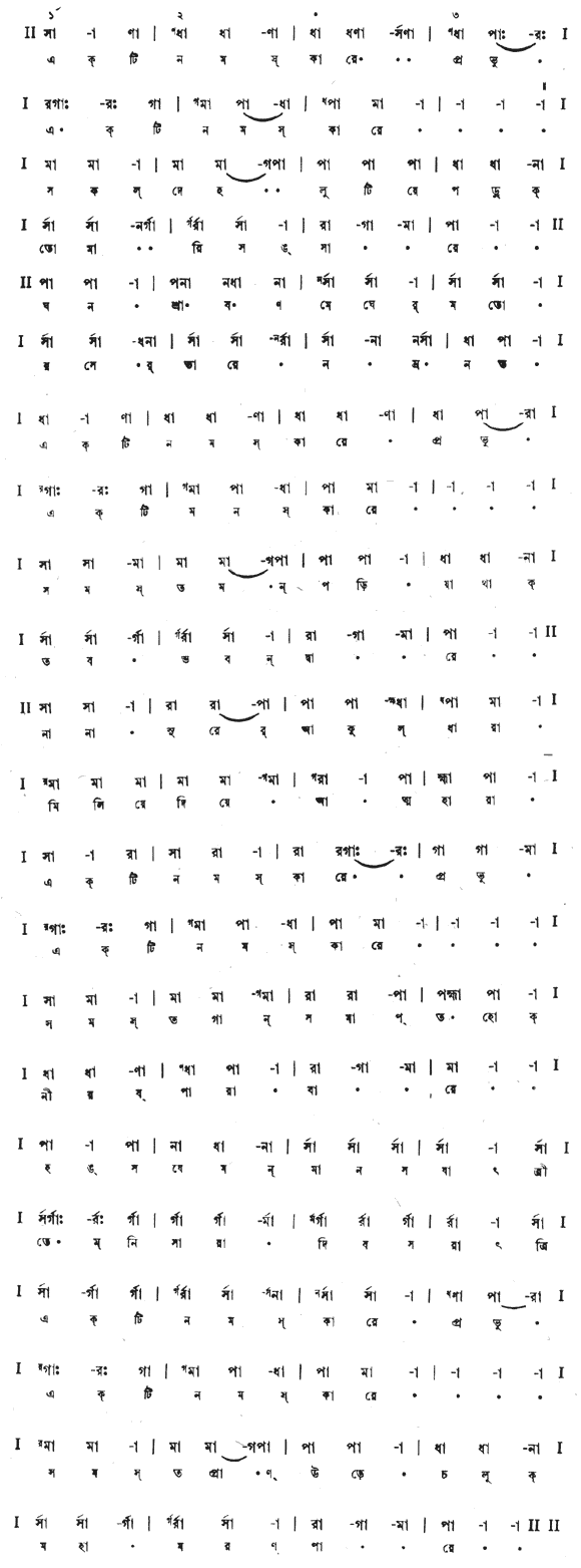 একটি নমস্কারে, প্রভু, একটি নমস্কারে (পূজা) – লিরিক্স – রবীন্দ্রনাথ ঠাকুর