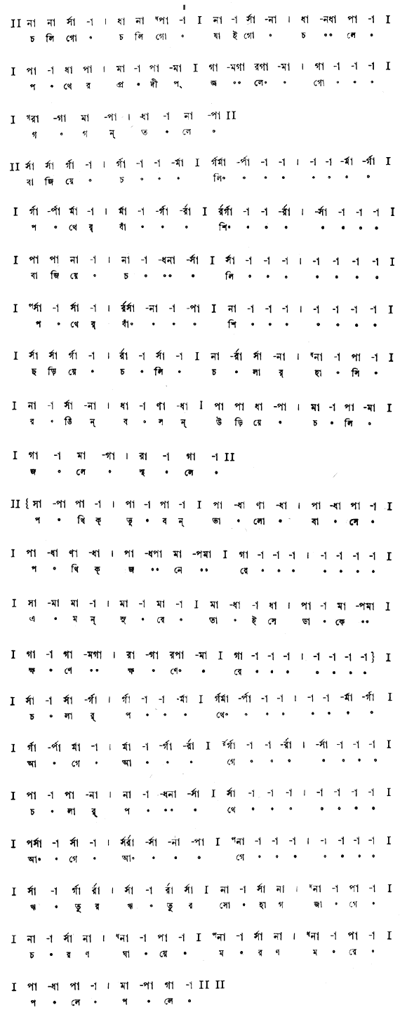 চলি গো, চলি গো, যাই গো চলে (পূজা) – লিরিক্স – রবীন্দ্রনাথ ঠাকুর