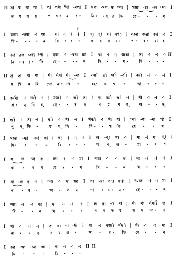 জয় জয় পরমা নিষ্কৃতি হে নমি নমি (পূজা) – লিরিক্স – রবীন্দ্রনাথ ঠাকুর