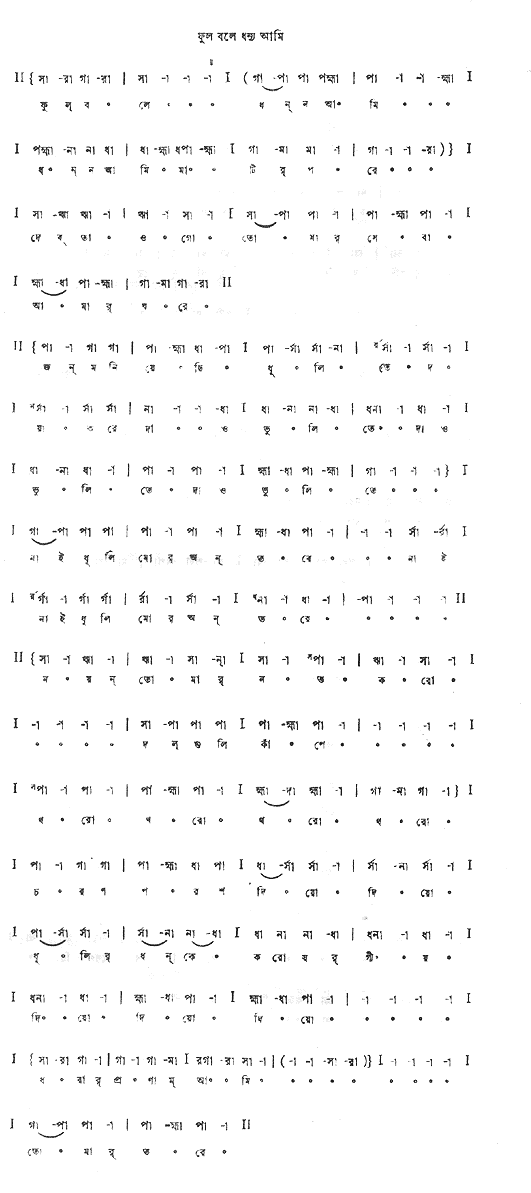 ফুল বলে ধন্য আমি মাটির পরে (পূজা) – লিরিক্স – রবীন্দ্রনাথ ঠাকুর