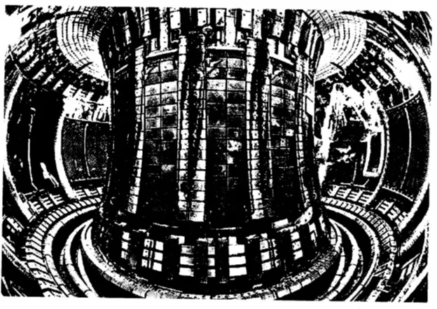 দুই ধরনের ফিউশন। বাম দিকে, লেজারগুলো হাইড্রোজেন সমৃদ্ধ পদার্থগুলোর একটি থালা সংকুচিত করে। ডানদিকে চৌম্বকীয় ক্ষেত্রগুলো হাইড্রোজেনযুক্ত একটি গ্যাসকে সংকুচিত করে। মধ্য শতকে, বিশ্ব হয়তো ফিউশন থেকে তার শক্তি পেতে পারে। (ছবি কৃতজ্ঞতা ৫.২)