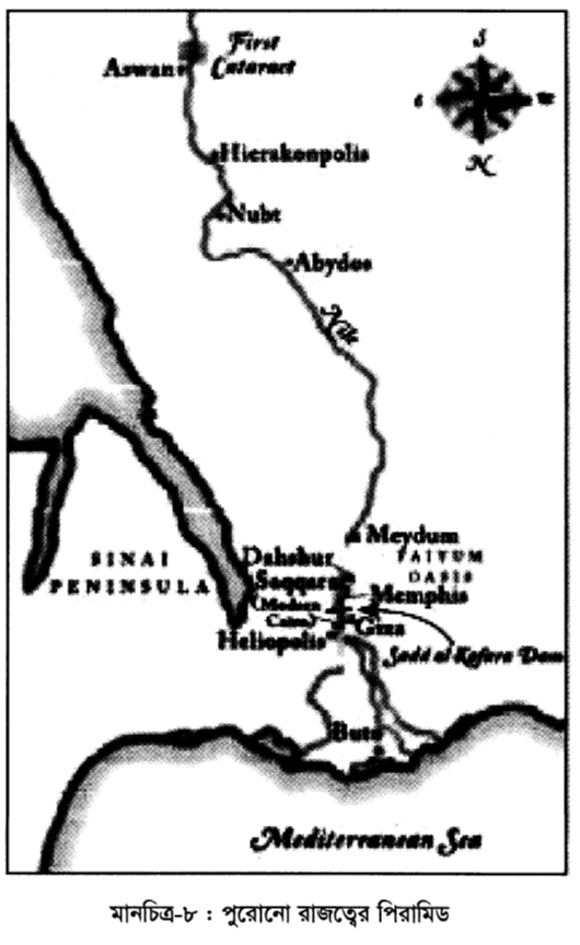 মানচিত্র-৮ : পুরোনো রাজত্বের পিরামিড 