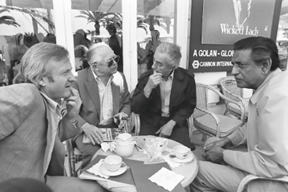 জন বুরমান, বিলি ওয়াইল্ডার এবং মিকেলাঞ্জেলো আন্তোনিয়োনি-র সঙ্গে আলাপচারিতায় কান ফিল্মোৎসবে।