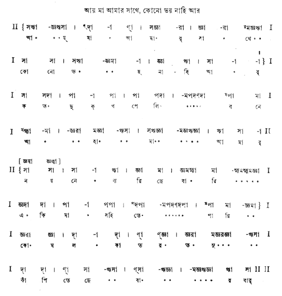 আয় মা আমার সাথে (বাল্মীকিপ্রতিভা - গীতবিতান) - লিরিক্স - রবীন্দ্রনাথ ঠাকুর