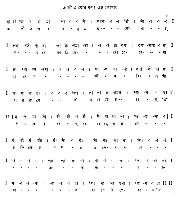 এ কী এ ঘোর বন (বাল্মীকিপ্রতিভা  - গীতবিতান) – লিরিক্স – রবীন্দ্রনাথ ঠাকুর
