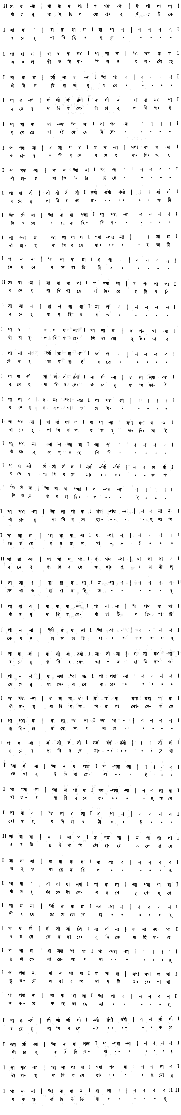 খাঁচার পাখি ছিল সোনার খাঁচাটিতে (নাট্যগীতি) – লিরিক্স – রবীন্দ্রনাথ ঠাকুর