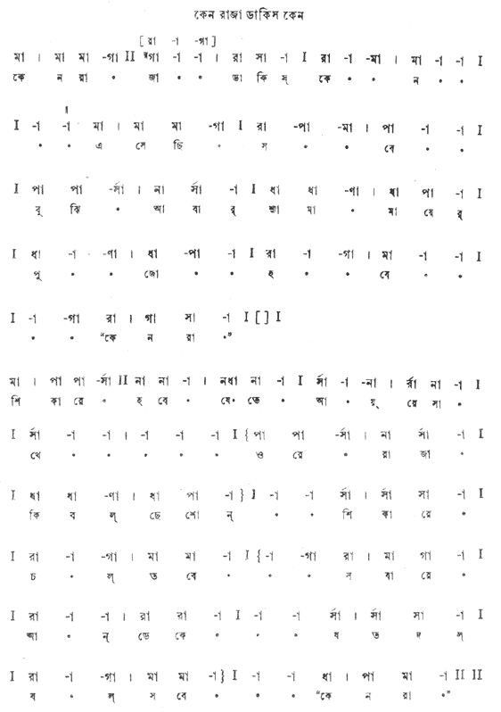 কেন রাজা, ডাকিস কেন (বাল্মীকিপ্রতিভা - গীতবিতান) – লিরিক্স – রবীন্দ্রনাথ ঠাকুর