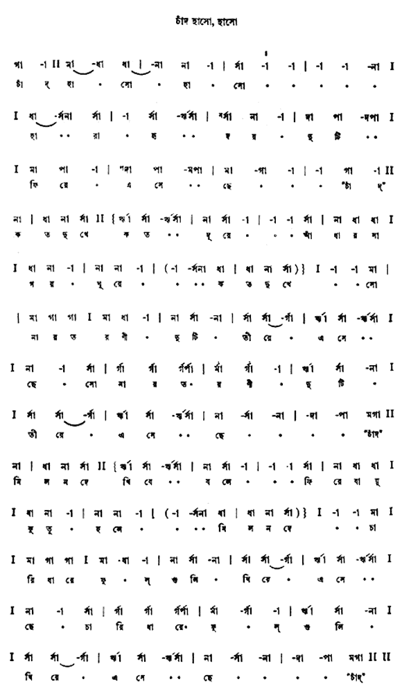চাঁদ হাসো হাসো (মায়ার খেলা - গীতবিতান) – লিরিক্স – রবীন্দ্রনাথ ঠাকুর
