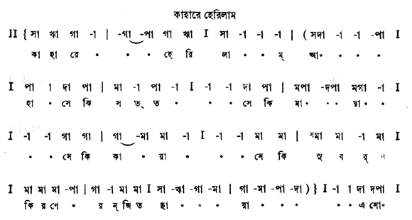 কাহারে হেরিলাম 