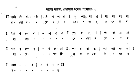 থামো থামো কোথায় চলেছ (শ্যামা - গীতবিতান) – লিরিক্স – রবীন্দ্রনাথ ঠাকুর
