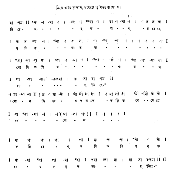 নিয়ে আয় কৃপাণ (বাল্মীকিপ্রতিভা - গীতবিতান) – লিরিক্স – রবীন্দ্রনাথ ঠাকুর