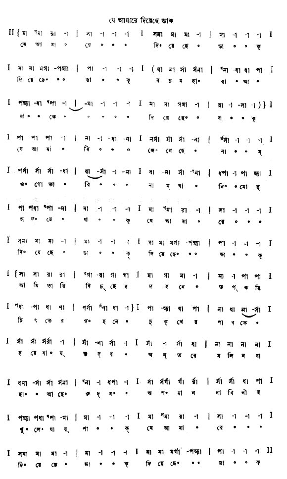 যে আমাকে দিয়েছে ডাক (চণ্ডালিকা - গীতবিতান) – লিরিক্স – রবীন্দ্রনাথ ঠাকুর