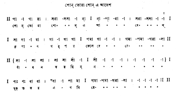 শোন তোরা শোন এ আদেশ (বাল্মীকিপ্রতিভা - গীতবিতান) – লিরিক্স – রবীন্দ্রনাথ ঠাকুর
